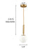 Bari Modern Brass Globe Pendant Light 1-Light